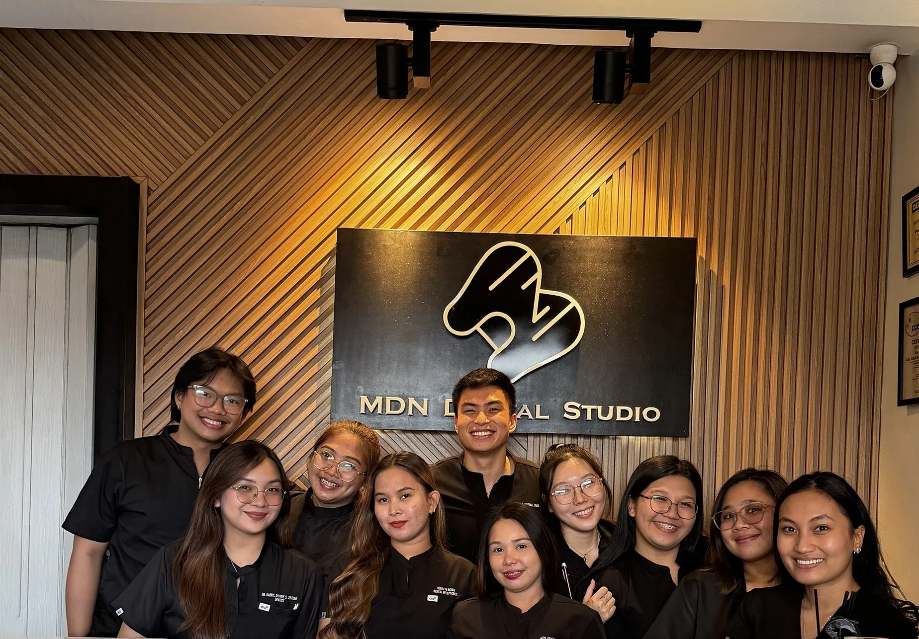 The MDN Dental Studio team at the clinic reception